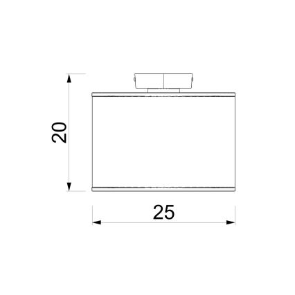 Stropno svjetlo ARDEN 1xE27/15W/230V Ø 25 cm bež