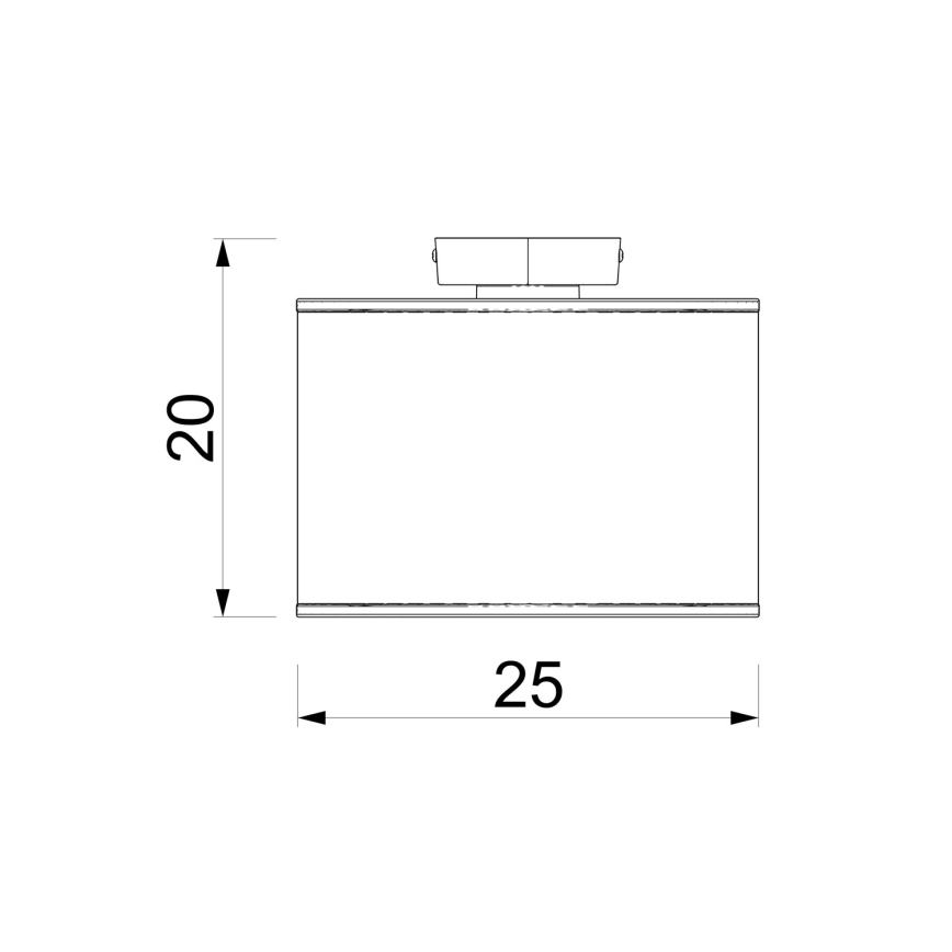 Stropno svjetlo ARDEN 1xE27/15W/230V Ø 25 cm bež