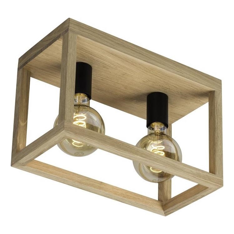 Stropno svjetlo KAGO 2xE27/60W/230V matni hrast