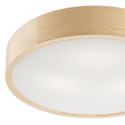 Stropno svjetlo NATURAL 3xE27/60W/230V promjer 47,5 cm borovina