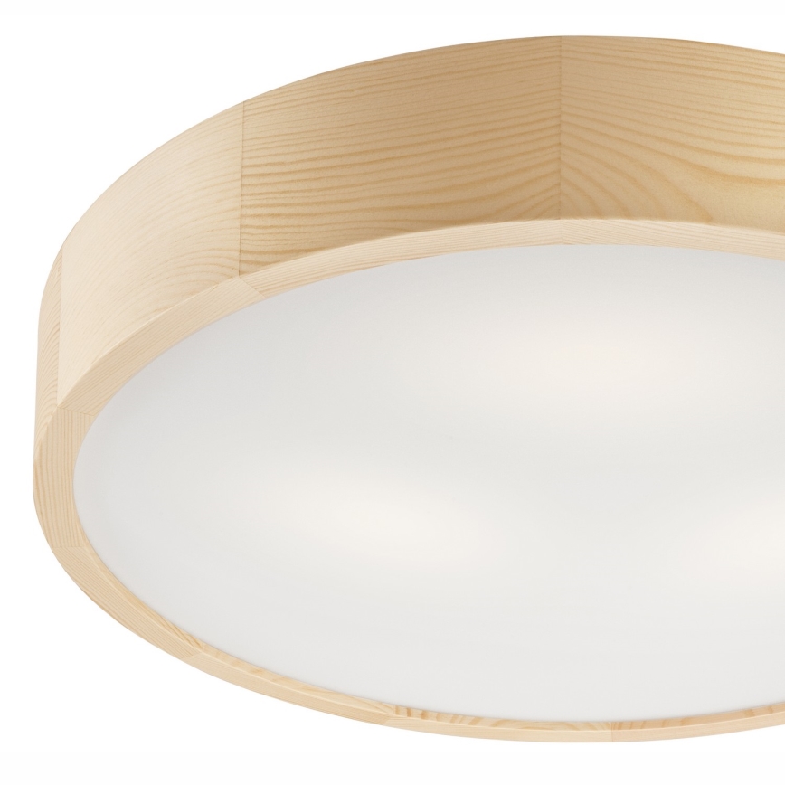 Stropno svjetlo NATURAL 3xE27/60W/230V promjer 47,5 cm borovina
