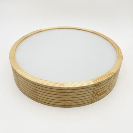 Stropno svjetlo NATURAL MODERN 2xE27/15W/230V, promjer 37,5 cm, borovina