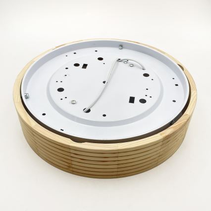 Stropno svjetlo NATURAL MODERN 2xE27/15W/230V, promjer 37,5 cm, borovina