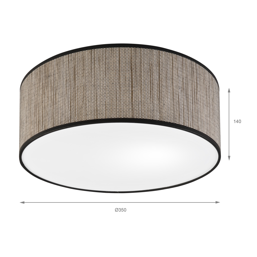 Stropno svjetlo SIRJA, 2x E27, 15 W, 230 V, promjer 35 cm, smeđe