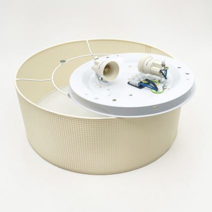 Stropno svjetlo SIRJA PLISADO 2xE27/15W/230V Ø 35 cm krem boje