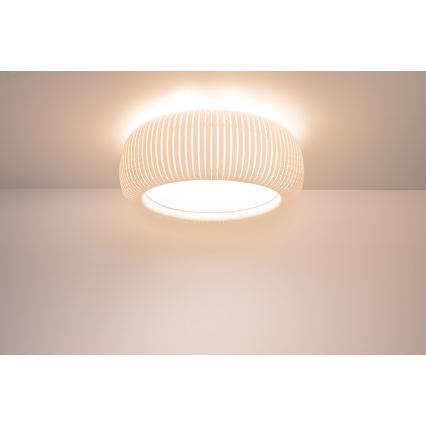 Stropno svjetlo STRIPES 2xE27/40W/230V Ø 55 cm bijela/krem