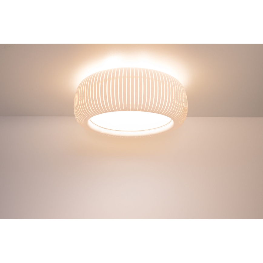 Stropno svjetlo STRIPES 2xE27/40W/230V Ø 55 cm bijela/krem