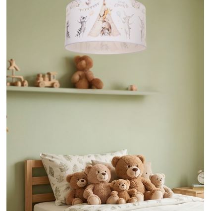 Stropno svjetlo za dječju sobu KIDS ROOM 1xE27/60W/230V Ø 40 cm s motivom životinja