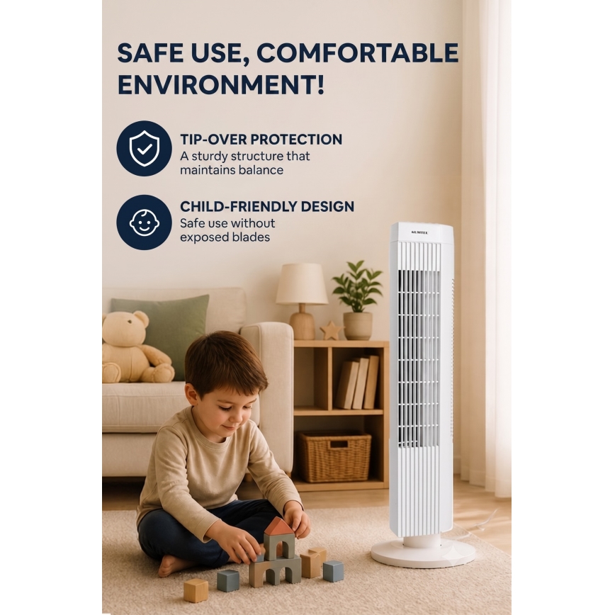 Stupasti ventilator 50W/230V bijeli