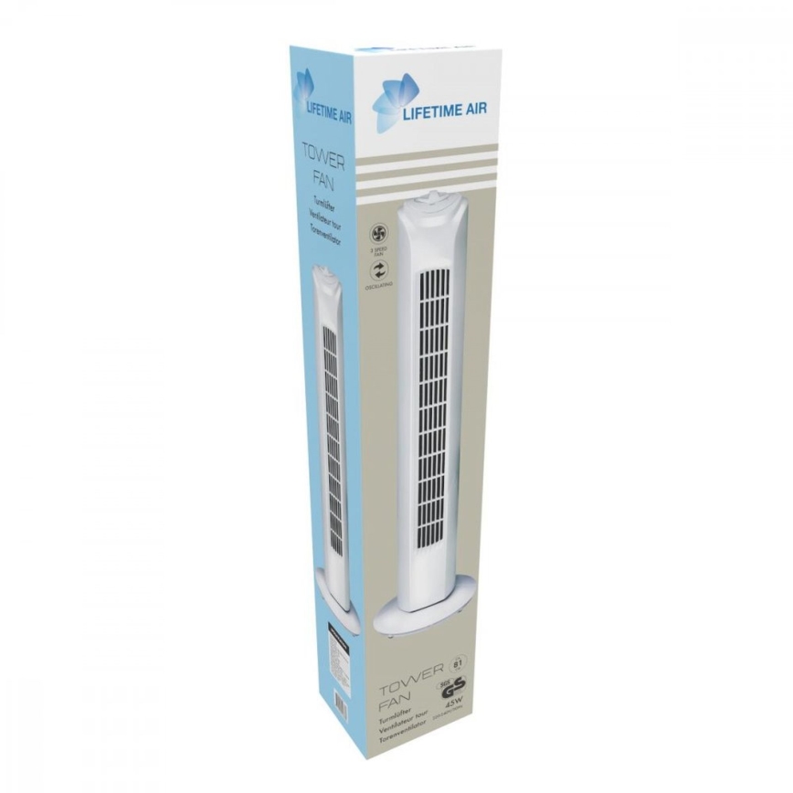 Stupni ventilator 45W/230V 81 cm bijeli