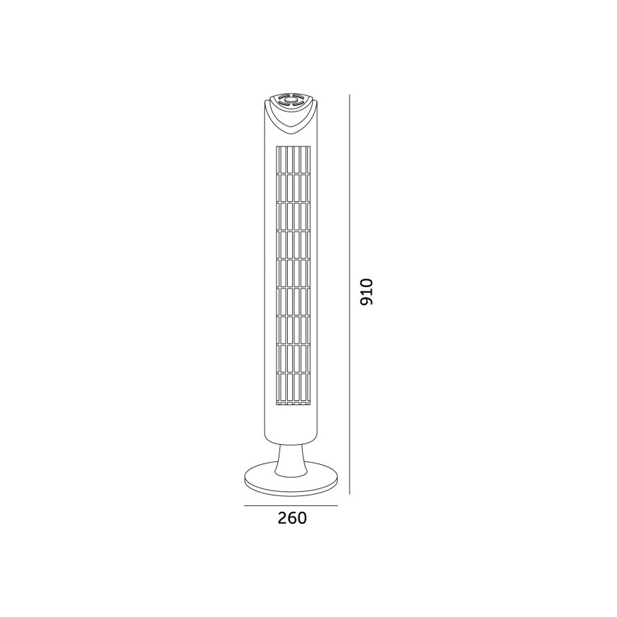 Stupni ventilator LISSE 45W/230V 91,4 cm crna + daljinski upravljač