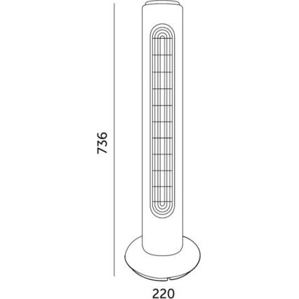 Stupni ventilator VENLO 45W/230V 73,6 cm crna