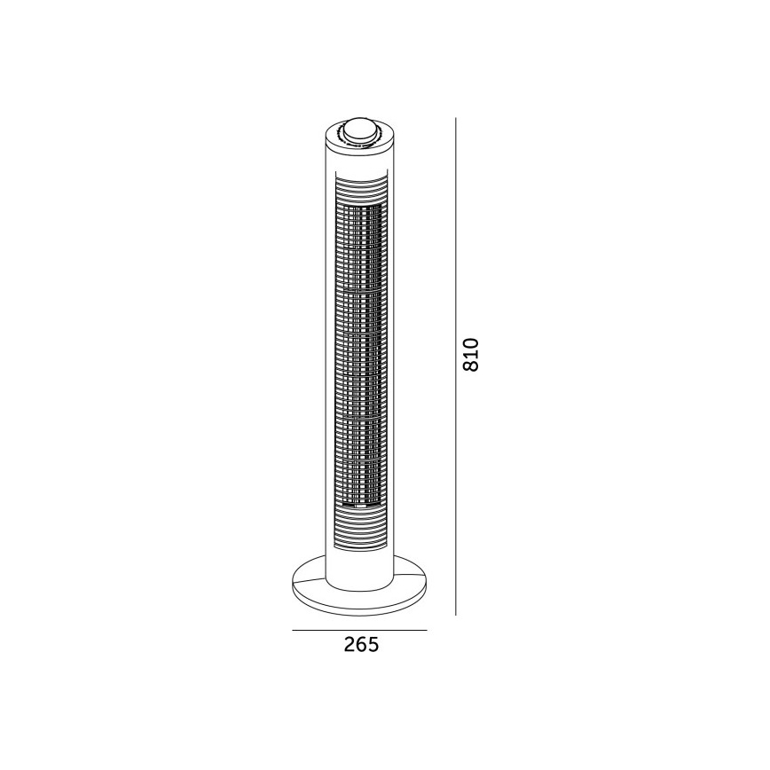 Stupni ventilator VENLO 45W/230V 81 cm crna