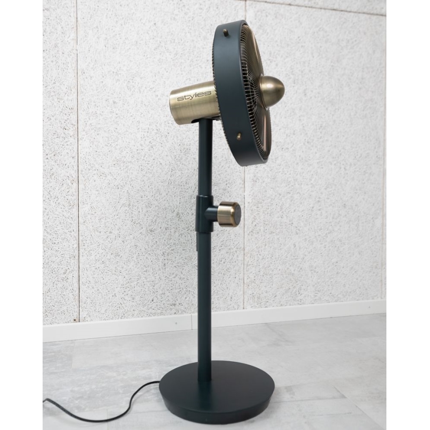 Stylies - Podni ventilator URANUS 35W/230V, promjer 35 cm, crni