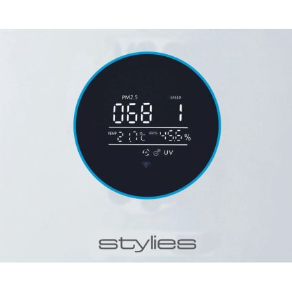 Stylies - Pročišćivač zraka s ovlaživačem ALPHA 68W/230V Wi-Fi bijela