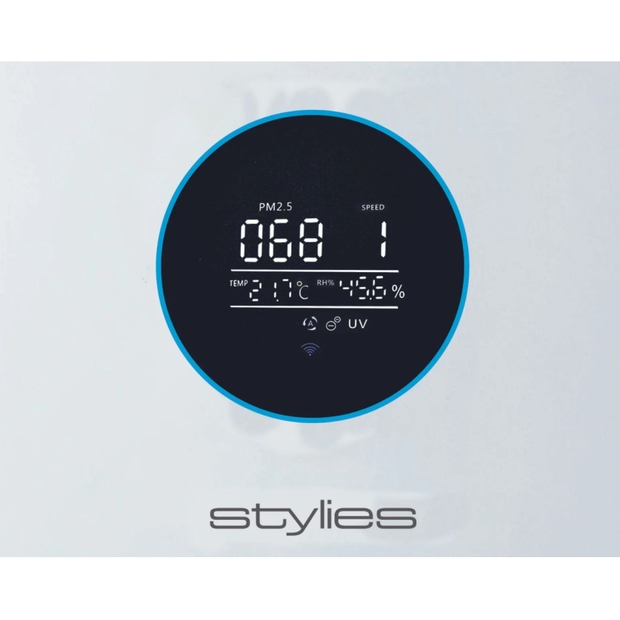 Stylies - Pročišćivač zraka s ovlaživačem ALPHA 68W/230V Wi-Fi bijela