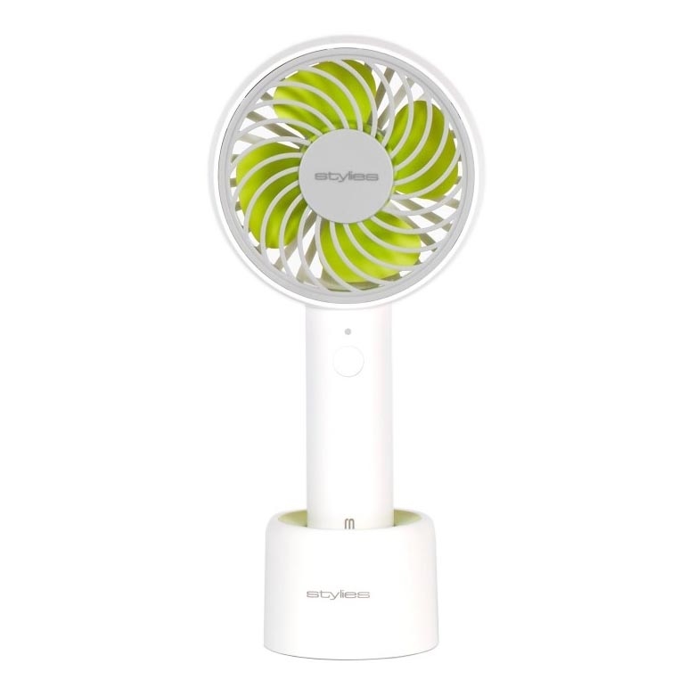 Stylies - Punjivi ručni ventilator LACERTA 4W/5V 2500 mAh bijela