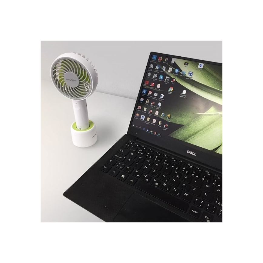 Stylies - Punjivi ručni ventilator LACERTA 4W/5V 2500 mAh bijela