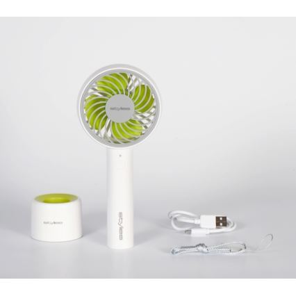 Stylies - Punjivi ručni ventilator LACERTA 4W/5V 2500 mAh bijela