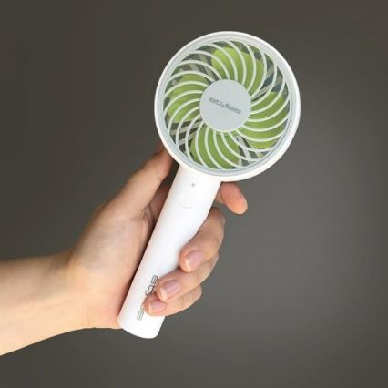 Stylies - Punjivi ručni ventilator LACERTA 4W/5V 2500 mAh bijela