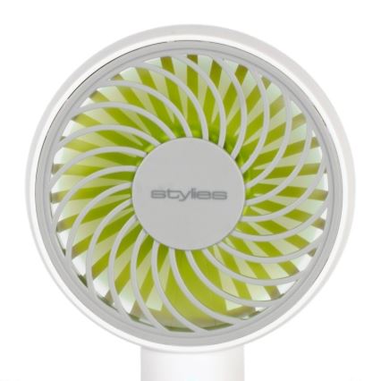 Stylies - Punjivi ručni ventilator LACERTA 4W/5V 2500 mAh bijela