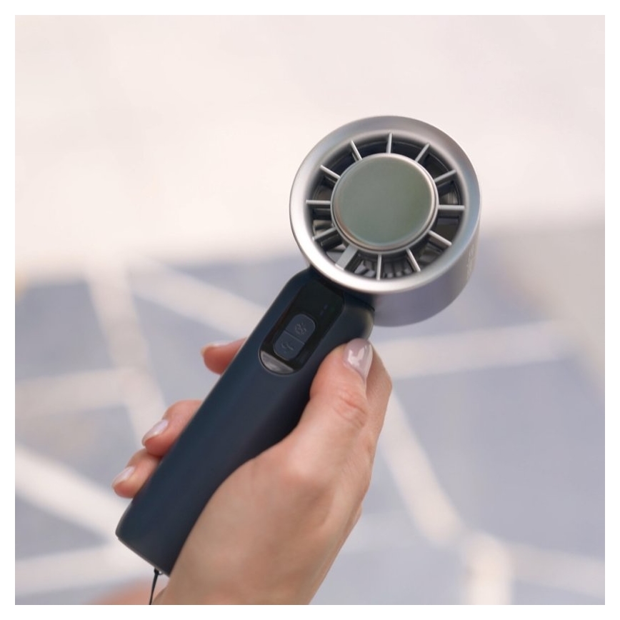 Stylies - Punjivi ručni ventilator LACERTI 8W/5V 3000 mAh plavi