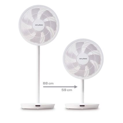 Stylies - Stojeći ventilator 2 u 1 ANTILA 25W/230V 88 cm bijela + daljinski upravljač