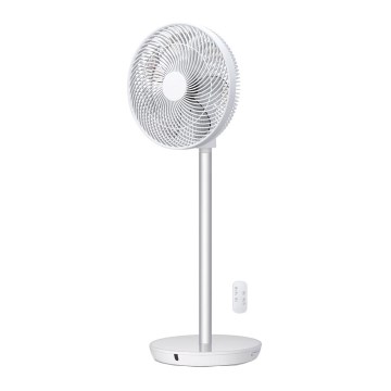 Stylies - Stojeći ventilator TUKAN 25W/230V 60 cm bijela + daljinski upravljač