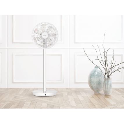 Stylies - Stojeći ventilator TUKAN 25W/230V 60 cm bijela + daljinski upravljač