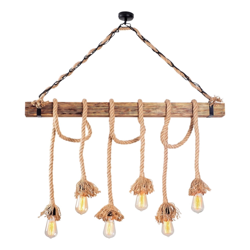 Suspensija EREBOS 6xE27/40W/230V smeđa
