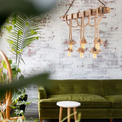 Suspensija EREBOS 6xE27/40W/230V smeđa