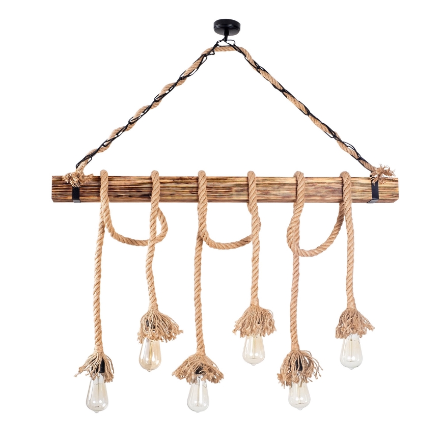 Suspensija EREBOS 6xE27/40W/230V smeđa