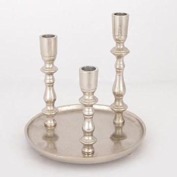 Svijećnjak 20x19 cm srebrni