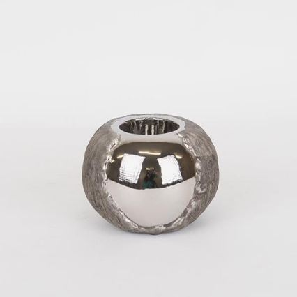 Svijećnjak 7,5x10,5 cm srebrna/smeđa