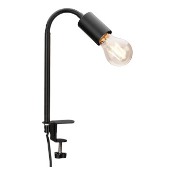 Svjetiljka s klipom 1xE27/10W/230V crna