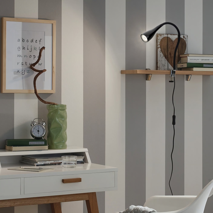 Svjetiljka sa stezaljkom 1xGU10/3W/230V crna