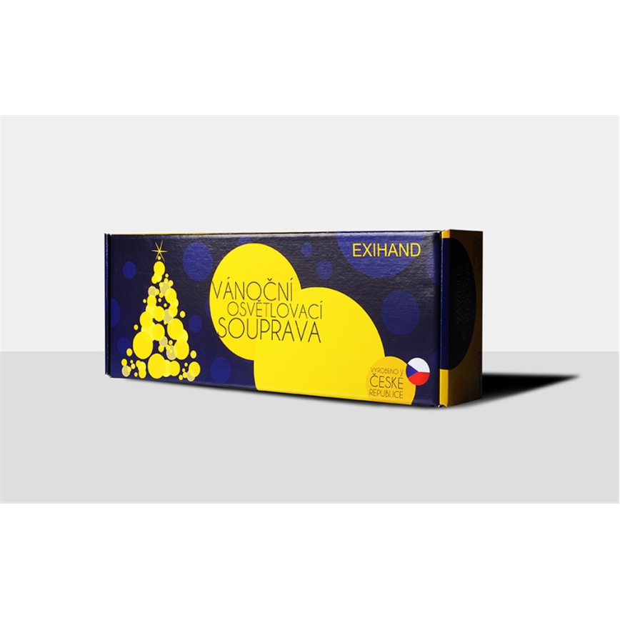 Božićni lanac ASTERIA 16xE10/14V/230V obojen