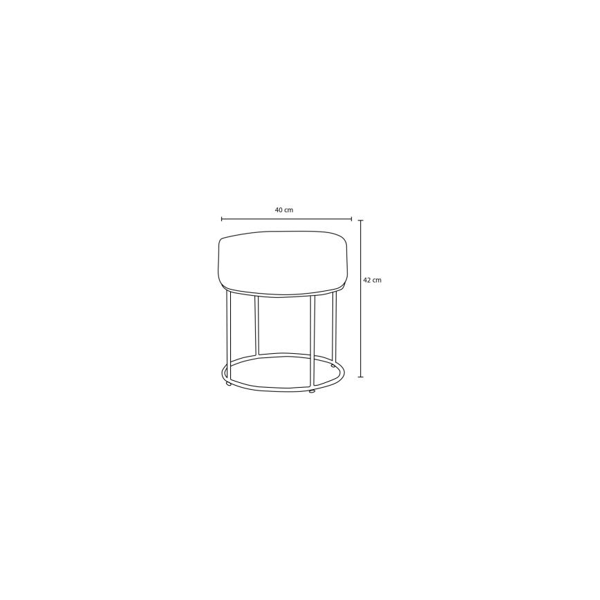 Tabure JAVI, promjer 40 cm, antracit