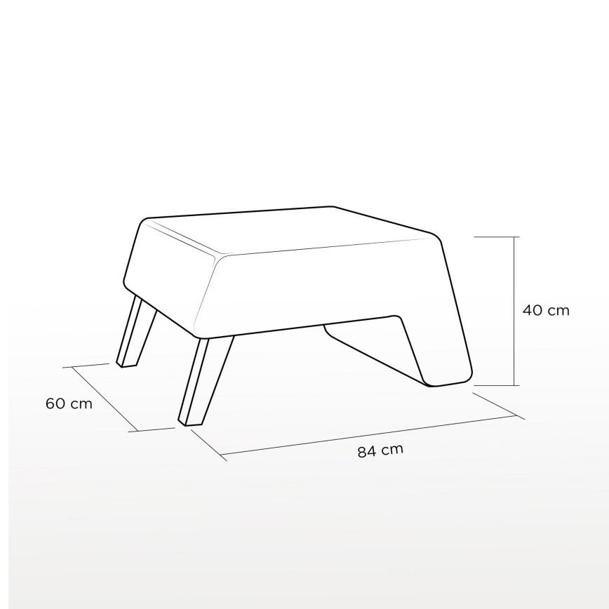 Tabure KATE 40x84 cm crvena