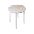 Tabure KUBE promjer 36 cm bijela/krem