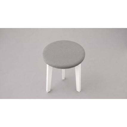 Tabure KUBE Ø 36 cm bijela/siva