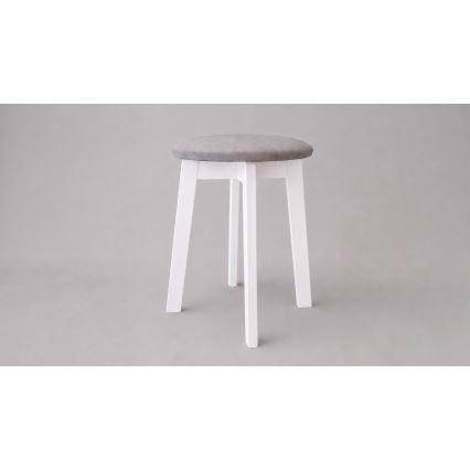 Tabure KUBE Ø 36 cm bijela/siva