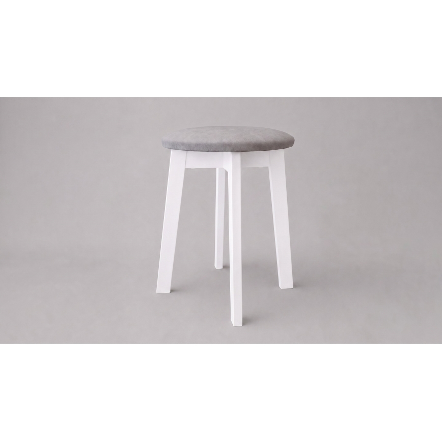 Tabure KUBE Ø 36 cm bijela/siva