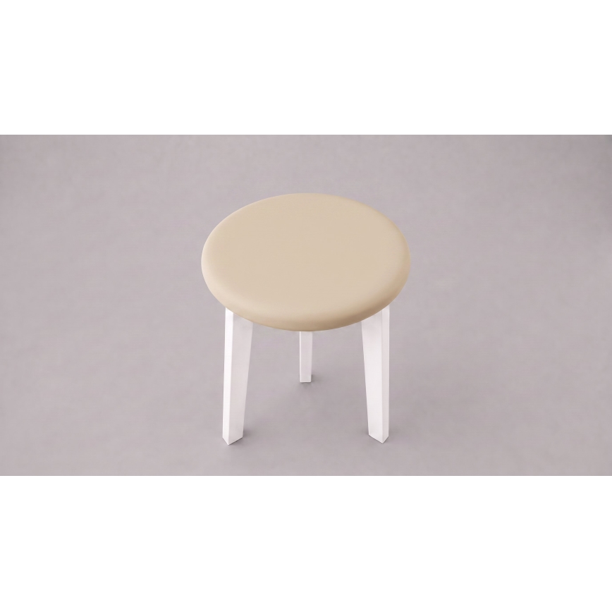 Tabure KUBE Ø 36 cm bijeli/bež