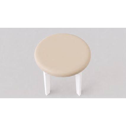 Tabure KUBE Ø 36 cm bijeli/bež