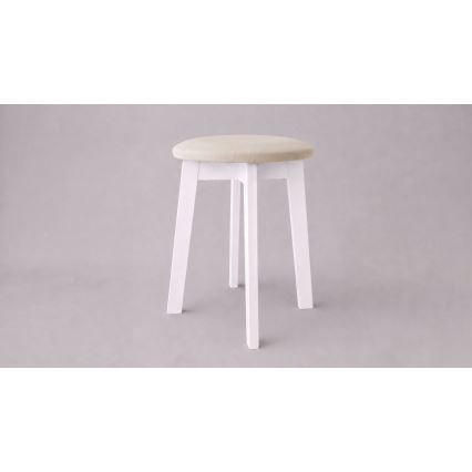 Tabure KUBE Ø 36 cm bijeli/bež