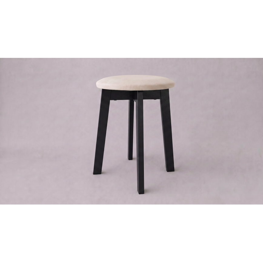 Tabure KUBE Ø 36 cm crna/bež