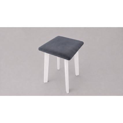 Tabure LUBE 36x36 cm bijela/antracit