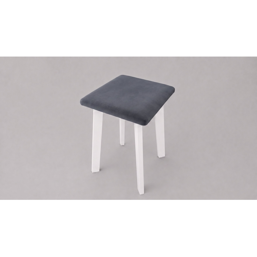 Tabure LUBE 36x36 cm bijela/antracit