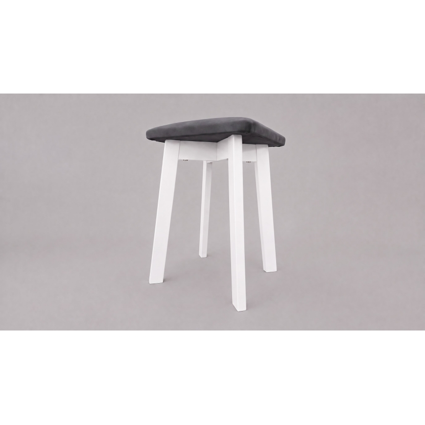 Tabure LUBE 36x36 cm bijela/antracit